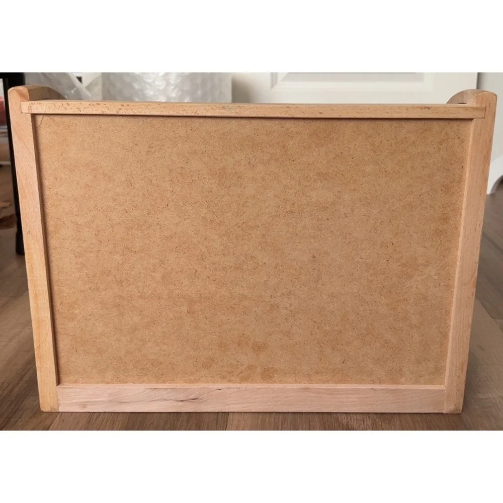 Natural Raw Wood Roll Top Bread Box Bread Bin
